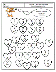 okul öncesi çocuklar için verilen sayıları tamamlama çalışma sayfaları